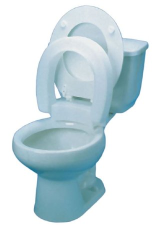 Alimed Raised Toilet Seat 3 Inch Height White 300 lbs. Weight Capacity