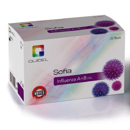 Quidel Rapid Test Kit Sofia® Influenza A+B FIA Fluorescence Immunoassay (FIA) Influenza A + B Nasal Swab / Nasopharyngeal Swab / Nasal Wash / Nasal Aspirate Sample 25 Tests
