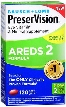 Bausch & Lomb Eye Vitamin Supplement PreserVision® Areds 2 Ascorbic Acid / Vitamin E 2200 IU - 226 mg Strength Capsule 120 per Bottle