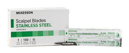 Surgical Blade McKesson Brand Stainless Steel No. 15 Sterile Disposable Individually Wrapped - M-854371-4878 - Case of 5000