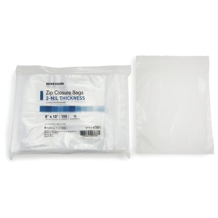 Zip Closure Bag McKesson 8 X 10 Inch Polyethylene Clear - M-854574-1550 - Pack of 1