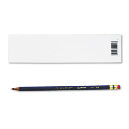 Prismacolor® Col-Erase Pencil with Eraser, 0.7 mm, 2B (#1), Blue Lead, Blue Barrel, Dozen