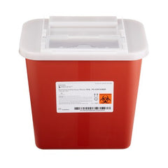 Sharps Container McKesson Prevent® 10-1/4 H X 7 W X 10-1/2 D Inch 2 Gallon Red Base / Translucent Lid Horizontal Entry Sliding Lid - M-855063-3316 - Case of 20