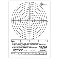 Mabis Healthcare Wound Measuring Device Briggs® MediRule™ 4-1/2 Inch X 6 Inch Plastic