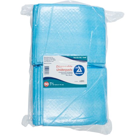 Dynarex Underpad Dynarex® 23 X 36 Inch Disposable Fluff Light Absorbency - M-855411-4193 - Case of 150