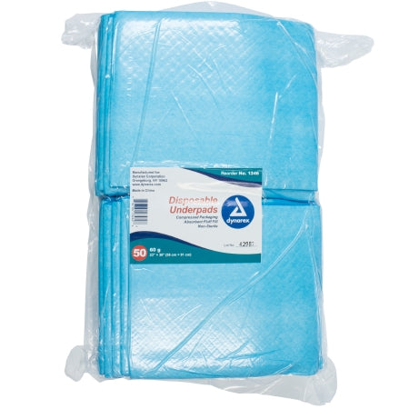 Dynarex Underpad Dynarex® 23 X 36 Inch Disposable Fluff Light Absorbency - M-855411-2811 - Each