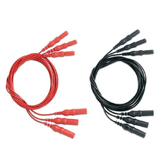 Natus Medical Extension Cable 24 Inch, Red, Blue, 1.5mm Male Touchproof Electrode End, 1.5mm Female Touchproof Instrument End For Monopolar Needle, Most EMG Systems