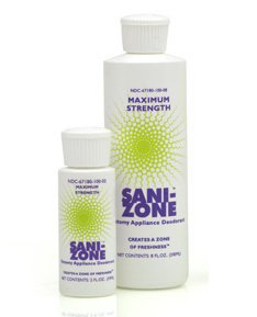 Anacapa Technologies Ostomy Appliance Deodorant Sani-Zone™ 8 oz., Liquid State, Fragrant Odor, Clear Pale Yellow Color, 94°F Flash Point, 0.98 to 0.99 Specific Gravity