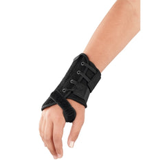 Breg Wrist Brace With Thumb Spica Apollo Universal Foam Left Hand Black One Size Fits Most