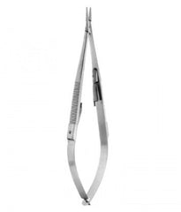 V. Mueller Eye Needle Holder 5-1/2 Inch Length 9 mm Long Straight Smooth Jaws Long Shanks and Wide - M-860945-4702 - Each