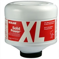 Ecolab Dish Detergent Solid Power® XL with GlassGuard™ 9 lb. Bottle Capsule Unscented - M-861056-1887 - Case of 4