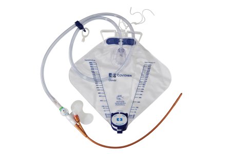 Cardinal Indwelling Catheter Kit Dover™ Foley 14 Fr. 5 cc Balloon Hydrogel Coated Silicone