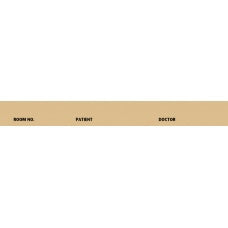 First Healthcare Products Pre-Printed Label Chart Tab Tan Paper Room No_Paitent_Doctor_ Black Patient Information 1-3/8 X 5-3/8 Inch - M-861294-4877 - Roll of 1