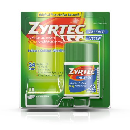 Johnson & Johnson Consumer Allergy Relief Zyrtec® 10 mg Strength Tablet 45 per Bottle