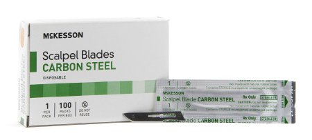 Surgical Blade McKesson Brand Carbon Steel No. 10 Sterile Disposable Individually Wrapped - M-862685-2823 - Case of 50