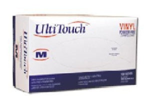 Medisource Exam Glove UltiTouch® Large NonSterile Vinyl Standard Cuff Length Smooth White Not Chemo Approved - M-863095-1768 - Case of 10