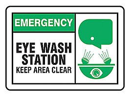 Grainger Magnetic Sign First Aid Sign Accuform® Emergency Eye Wash Station - M-863099-2732 - Pack of 5