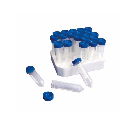 Cardinal Centrifuge Tube Conical Bottom Plain 15 mL Blue Plug Seal Cap Polypropylene Tube