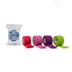 Dukal Cohesive Bandage Dukal™ 1-1/2 Inch X 5 Yard Standard Compression Self-adherent Closure Assorted Colors NonSterile