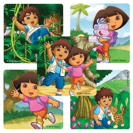 SmileMakers Disney® 100 per Unit Dora and Diego Sticker 2.5 Inch
