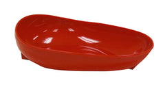 Fabrication Enterprises Non-Skid Scoop Dish FabLife Red Reusable Plastic 7-1/4 Inch Diameter