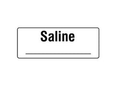 Shamrock Scientific Drug Label Shamrock Anesthesia Label SALINE _____ White 1/2 X 1 Inch - M-863641-3545 - Each