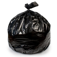 Colonial Bag Corporation Trash Bag Colonial Bag 56 gal. Black LLDPE 1.35 Mil. 43 X 47 Inch X-Seal Bottom Flat Pack - M-864230-1970 - Case of 1