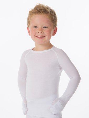 AD RescueWear Eczema Treatment Shirt Wrap-E-Soothe Top ™ 94% TENCEL® Lyocell / 6% Spandex Size 4T White Arm / Hand / Chest NonSterile