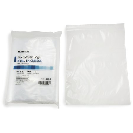 Zip Closure Bag McKesson 10 X 13 Inch Polyethylene Clear - M-864520-4071 - Case of 10