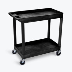 Luxor Tub Utility Cart 18 X 34.25 X 35.25 Inch Black 18 X 32 Inch