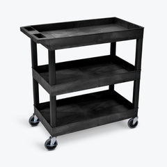 Luxor Tub Utility Cart 10-1/2 X 35-1/4 X 36-1/4 Inch Black