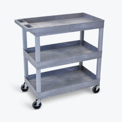 Luxor Tub Utility Cart 18 X 35.25 X 36.25 Inch Gray 18 X 32 Inch