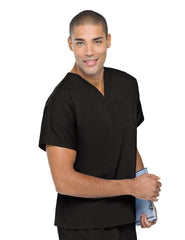 Landau Uniforms Scrub Shirt X-Small Black 1 Pocket Short Sleeve Unisex