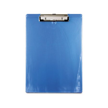 Saunders Plastic Clipboard, 1/2" Capacity, 8 1/2 x 12 Sheets, Ice Blue