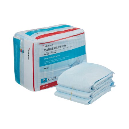 Cardinal Unisex Adult Incontinence Brief Wings™ Large Disposable Heavy Absorbency - M-864858-4461 - Case of 4