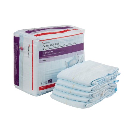 Cardinal Unisex Adult Incontinence Brief Wings™ Large Disposable Heavy Absorbency - M-864860-4398 - Case of 4