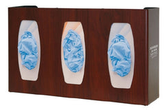 Bowman Manufacturing Glove Box Holder Signature Series with Dividers Horizontal or Vertical Mounted 3-Box Capacity Cherry 4 X 10-1/8 X 17 Inch Plastic