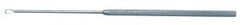 BR Surgical Ear Curette BR Surgical Billeau Single-ended Round Knurled Handle 4 X 7 mm Tip Straight Sharp Teardrop Wire Loop Tip - M-865041-1603 - Each