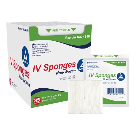 Dynarex I.V. / Drain Split Dressing dynarex® 2 X 2 Inch Sterile