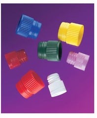 Fisher Scientific Stockwell Scientific Tube Closure LDPE Hollow Top Plug Cap Green 12 mm For 12 mm Test Tubes NonSterile