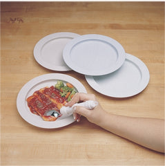 Fabrication Enterprises Plate Inner Lip™ Sandstone Reusable Plastic 9 Inch Diameter