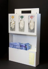 Dynamic Diagnostics Hygiene Dispensing Station Dynamic Diagnostics Wall Mount White Powder-Coated Steel