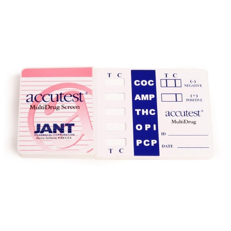 Jant Pharmacal Corporation Drugs of Abuse Test Accutest® 5-Drug Panel AMP, COC, OPI, mAMP/MET, THC Urine Sample 25 Tests