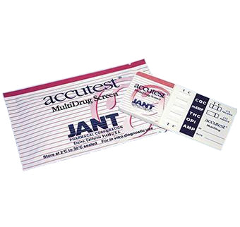 Jant Pharmacal Corporation Drugs of Abuse Test Accutest® 10-Drug Panel AMP, BAR, BZO, COC, mAMP/MET, MDMA, MTD, OPI, PCP, THC Urine Sample 25 Tests