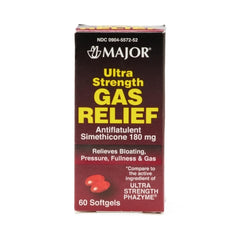 Major Pharmaceuticals Gas Relief Major® 180 mg Strength Softgel 60 per Bottle
