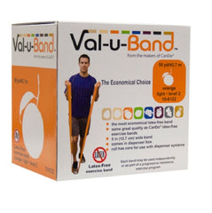 Fabrication Enterprises Exercise Resistance Band Val-u-Band® Orange 5 Inch X 50 Yard Light Resistance