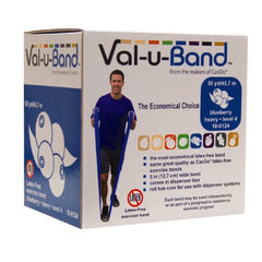 Fabrication Enterprises Exercise Resistance Band Val-u-Band® Blueberry 5 Inch X 50 Yard Heavy Resistance