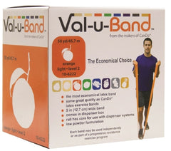 Fabrication Enterprises Exercise Resistance Band Val-u-Band® Low Powder Orange 5 Inch X 50 Yard Light Resistance