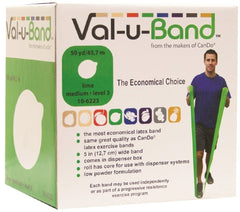 Fabrication Enterprises Exercise Resistance Band Val-u-Band® Low Powder Lime 5 Inch X 50 Yard Medium Resistance