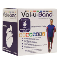 Fabrication Enterprises Exercise Resistance Band Val-u-Band® Low Powder Plum 5 Inch X 50 Yard X-Heavy Resistance